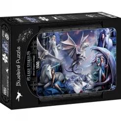 Puzzle Anne Stokes - Silver Dragon Collage
