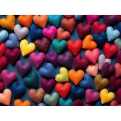 Puzzle Coeurs Multicolores