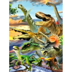 Puzzle Dino Sunset