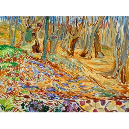 Puzzle Edvard Munch - Elm Forrest in Spring, 1923