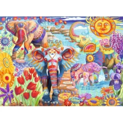 Puzzle Elephants in the Garden
