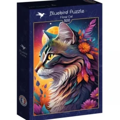Puzzle Floral Cat