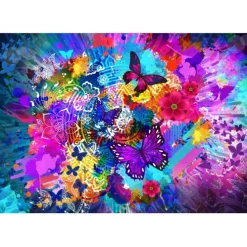 Puzzle Flowers and Butterflies