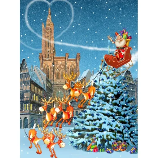 Puzzle François Ruyer - Cathédrale de Strasbourg à Noël