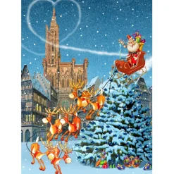 Puzzle François Ruyer - Cathédrale de Strasbourg à Noël