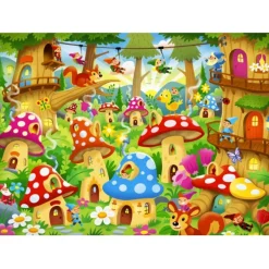Puzzle Gnomes in Mushroom Homes