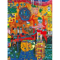 Puzzle Hundertwasser - The 30 Days Fax Painting, 1996
