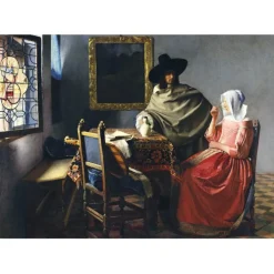 Puzzle Johannes Vermeer - The Glass of Wine, 1661