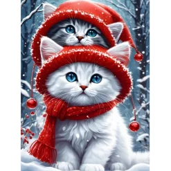 Puzzle Kitties in the Winter