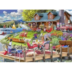Puzzle Lake View Cabin Mountain Time