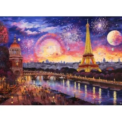Puzzle Landscape In Pointillism
