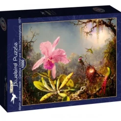 Puzzle Martin Johnson Heade - Cattleya Orchid and Three Hummingbirds, 1871