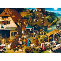 Puzzle Pieter Bruegel the Elder - Netherlandish Proverbs, 1559
