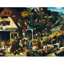 Puzzle Pieter Bruegel the Elder - Netherlandish Proverbs, 1559