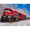 Puzzle Red Train In The Snow