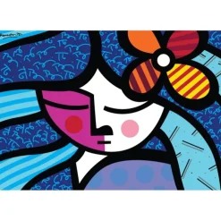 Puzzle Romero Britto - Girl with flower