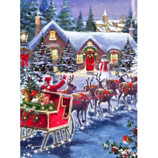 Puzzle Santa And Sleigh