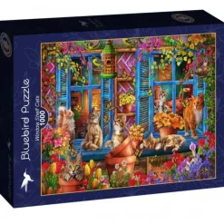 Puzzle Window Shelf Cats