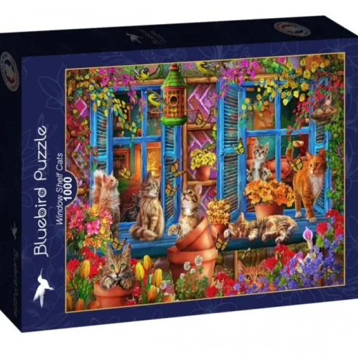 Puzzle Window Shelf Cats