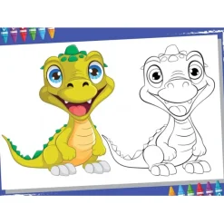 Puzzle XXL Pieces - Color Me - Dinosaure